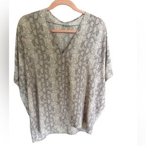 Jodifl Snake Print V-neck Blouse M